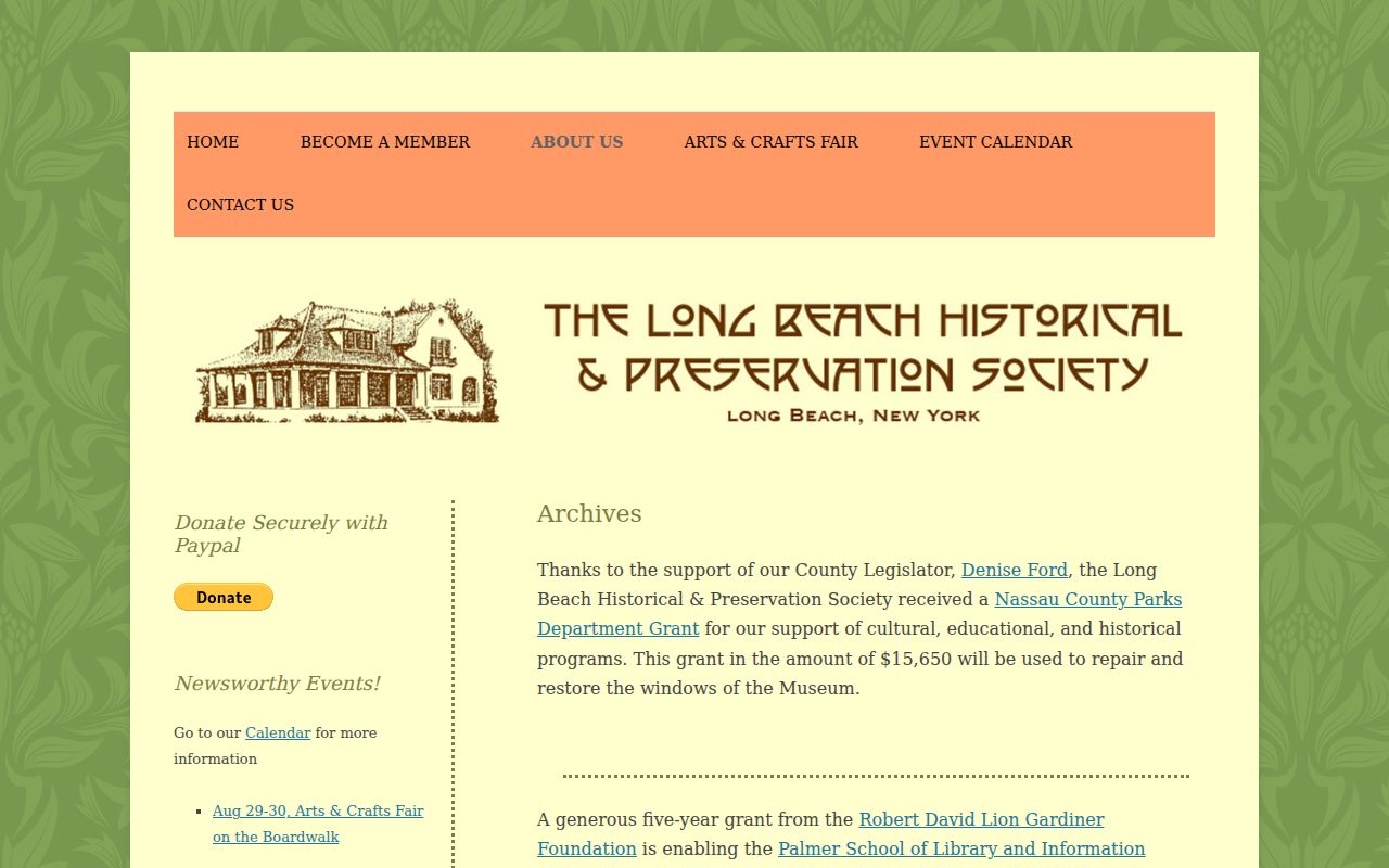 Long Beach city directory archive route at the Historical Society