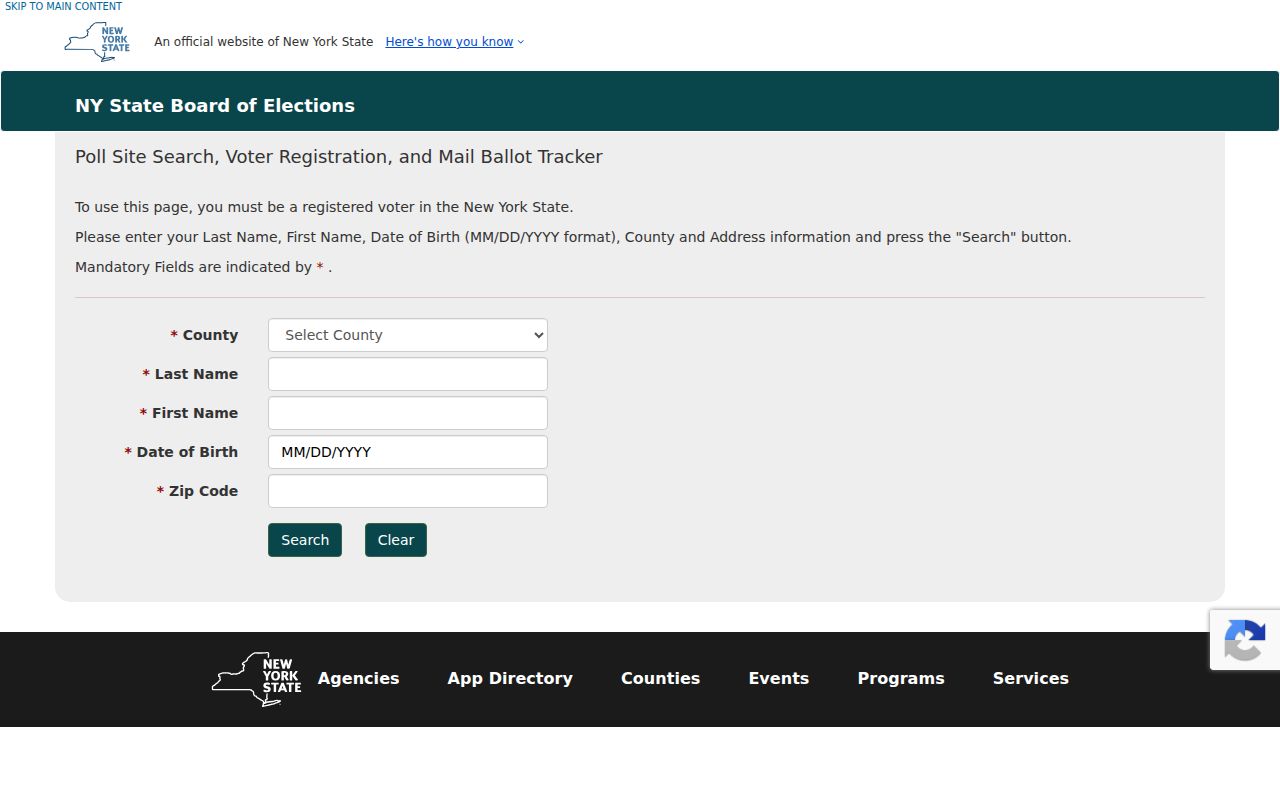 Long Beach residents directory New York voter lookup fields